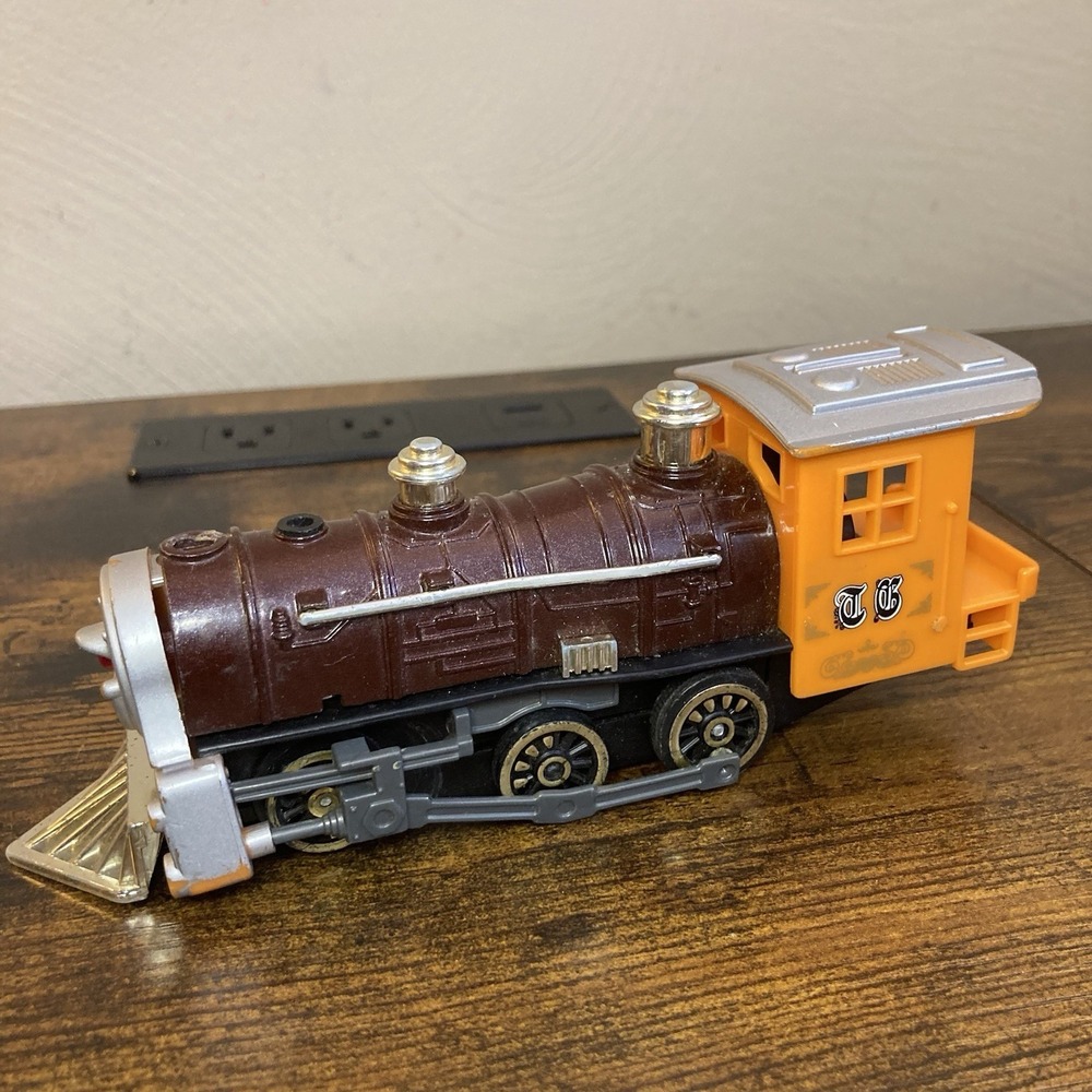 Steam Locomotive Era Toy Train 7" Orange Brown Plastic O Gauge Parts/Repair